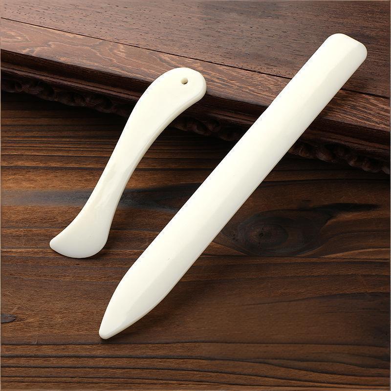 Bone Folder Tool - 2개입 내마모성 가죽 작업용 본폴더 다기능