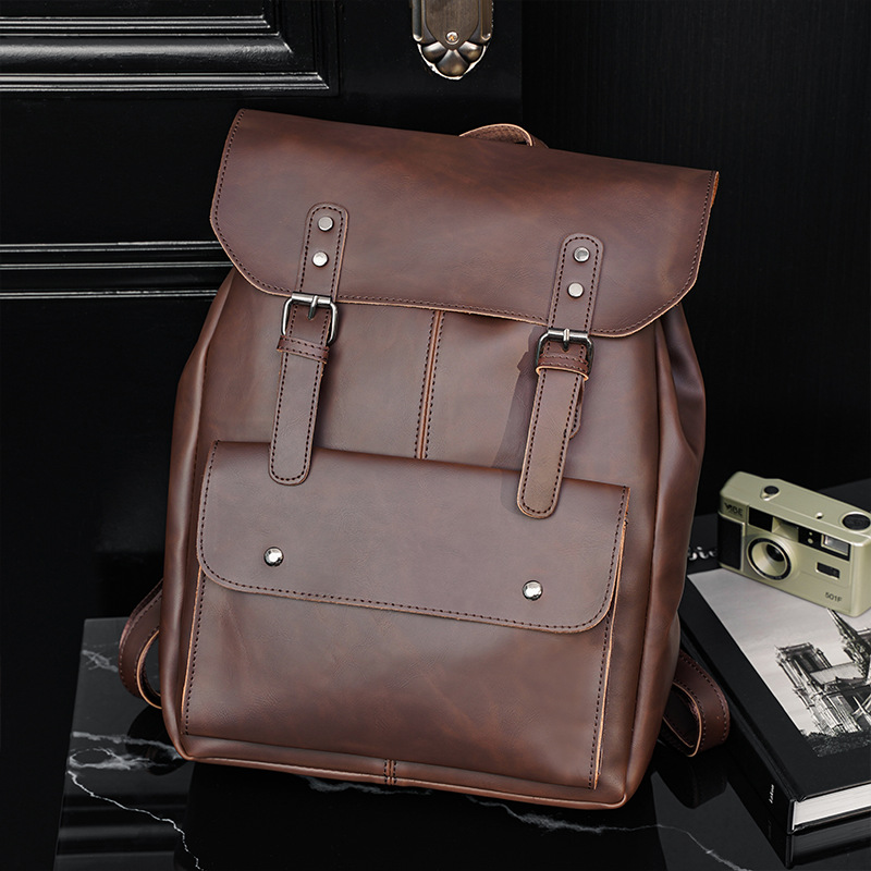 빈티지 스타일 남성용 가죽 백팩, 14인치 노트북 수납 - Leather Work Rucksack Mens 리뷰 및 가격