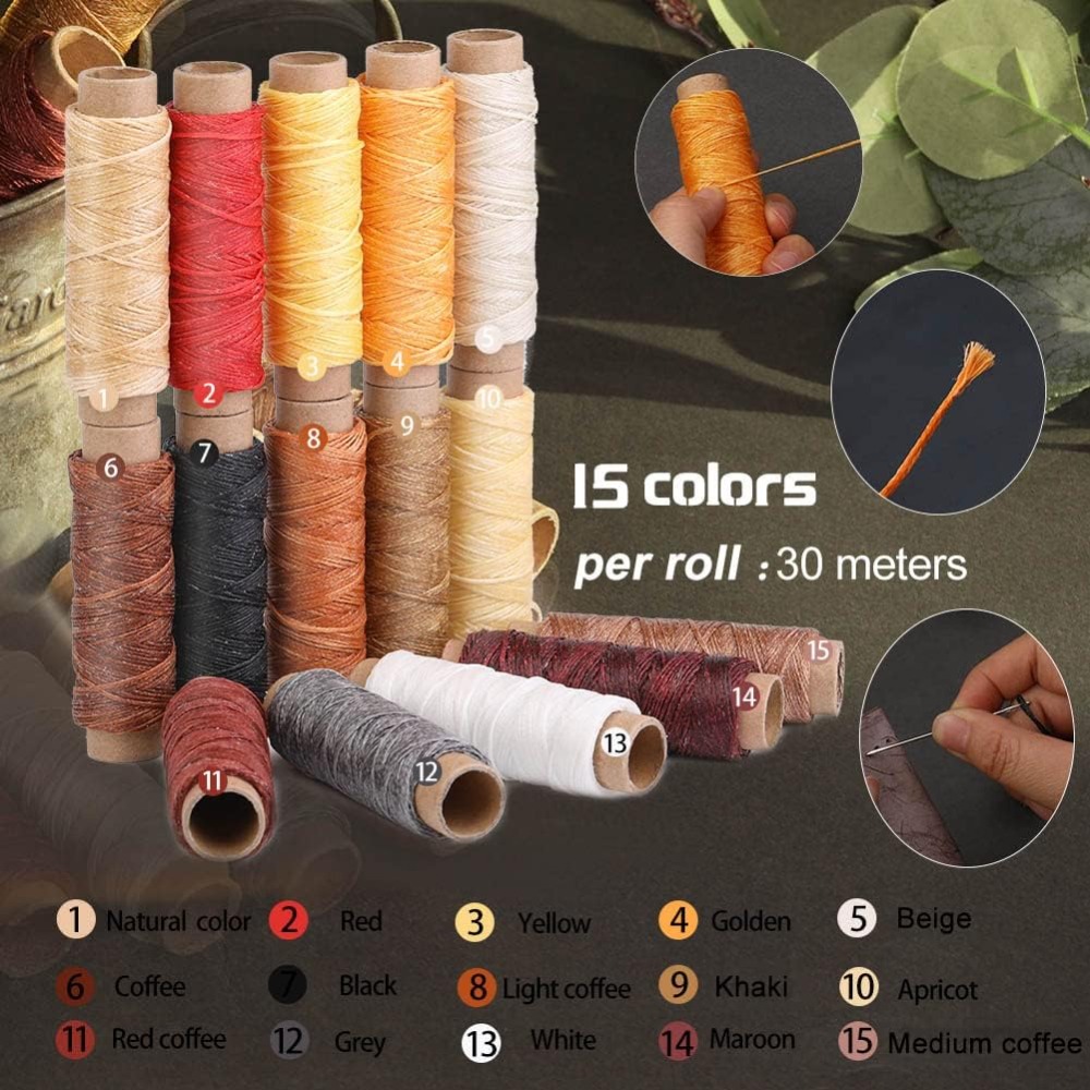 가죽 공예 도구 세트, 초보자 및 성인용 선반코팅 실, - Groover Stitching Tool 리뷰 및 가격